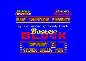 Buster Block (UK) (1986) screen shot title